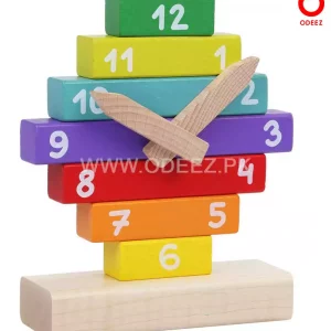 Wooden Clock Construction Puzzle