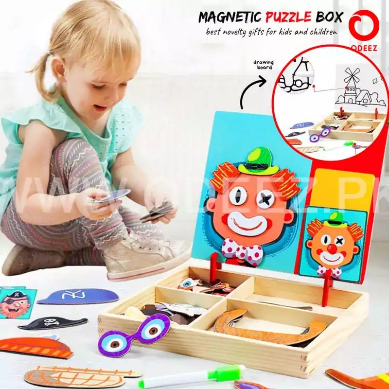 Magnetic Jigsaw Puzzles Crazy Face Book