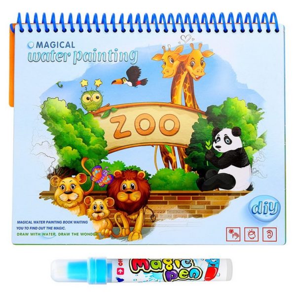 Water doodle Painting Drawing Book - Zoo