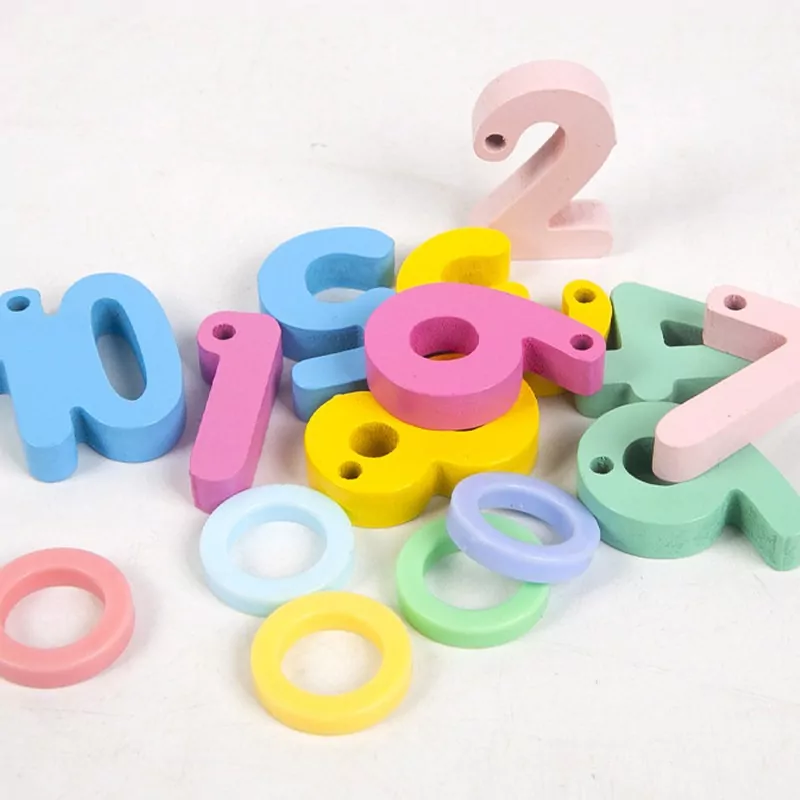 Wooden 123 Numbers & Rings Lacing Activity 2
