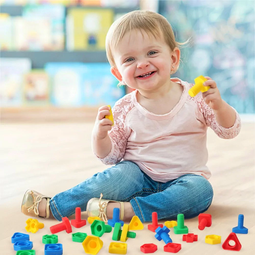 Jumbo Nuts & Bolts For Toddlers - 40 pieces