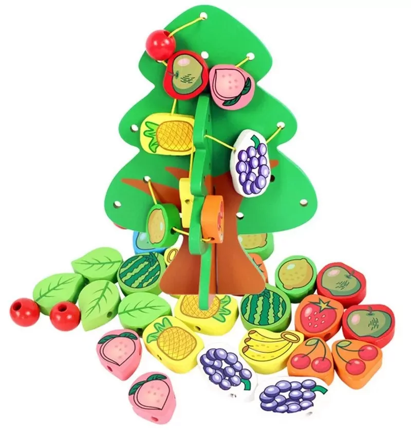 String of Fruit Wooden Tree - Buy Educational Toys Online - Odeez Toy Store