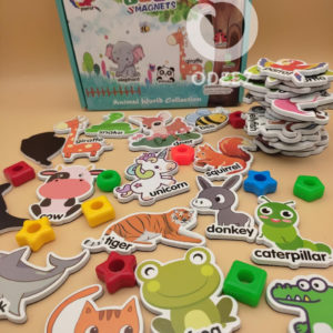 Foam Animals Magnets with Spelling Puzzle