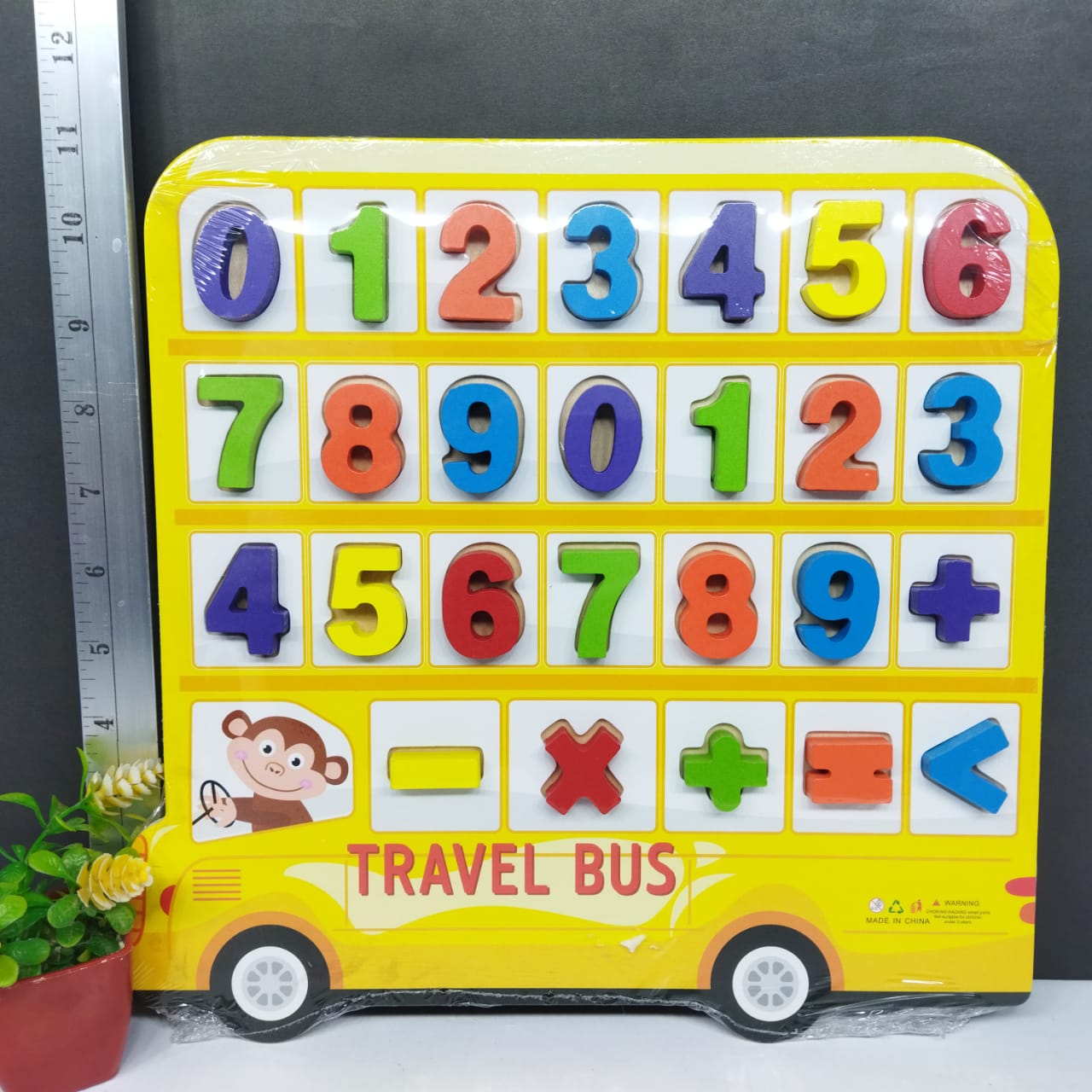 Wooden Number Travel Bus - 996 2