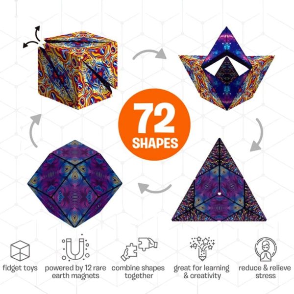 Optical Illusion Magnetic Magic Cube - 72 Shapes