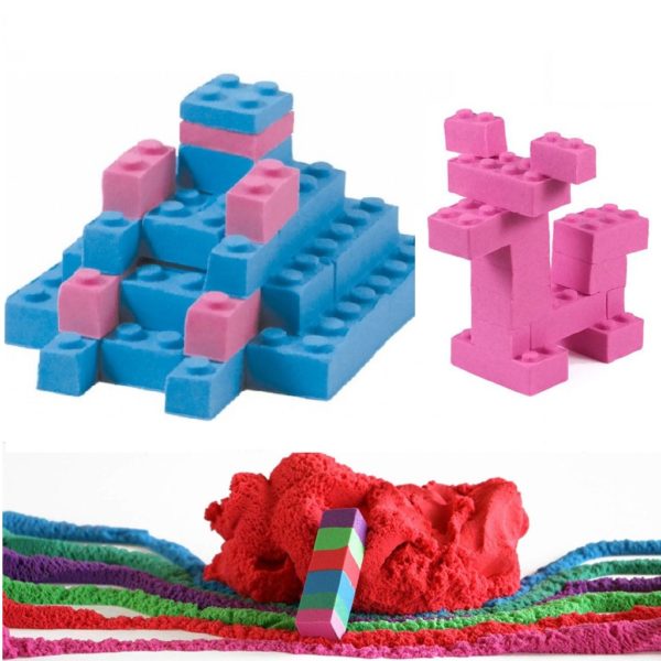 DIY Creative Building Blocks Play Sand with Moulding tools - 3 Colors