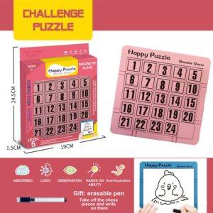 1-24 Math Sliding Challenge Puzzle with Writing board