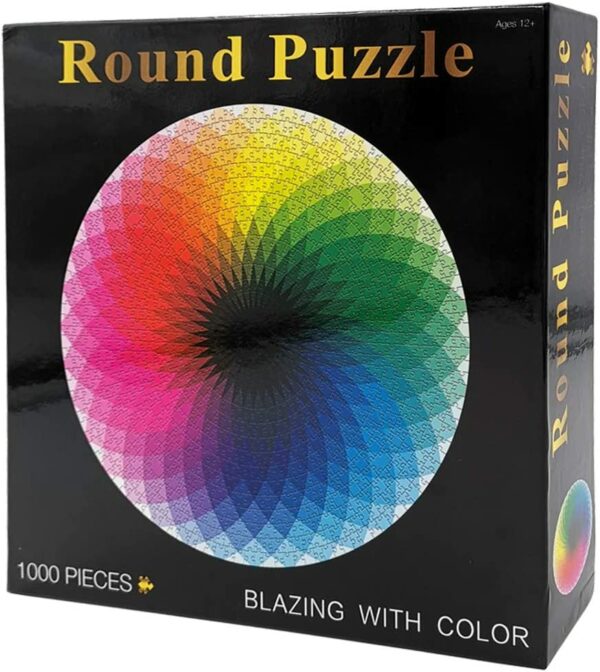 Gradient Color Rainbow Large Round Jigsaw Puzzle - 1000 Pieces