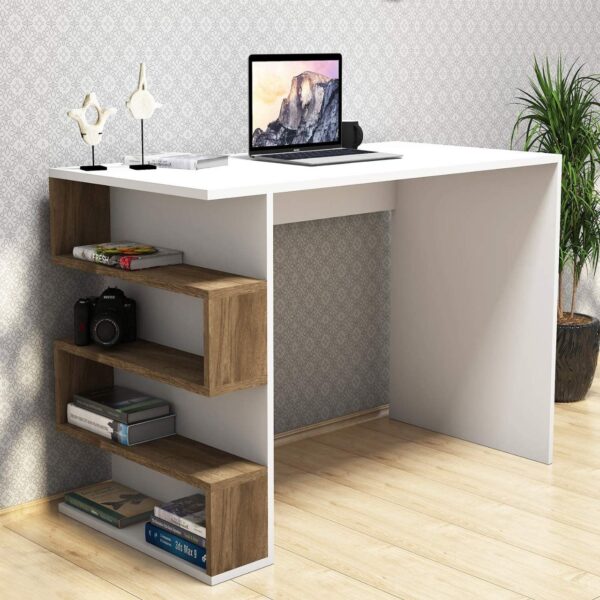 Bravo Limber Studying Desk with Side Shelves - B11