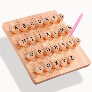 Double-Sided Letter Pairing Tracing Wooden Board - 078