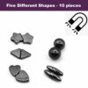 Steel Magnets with Five Different Shapes - 10 pieces