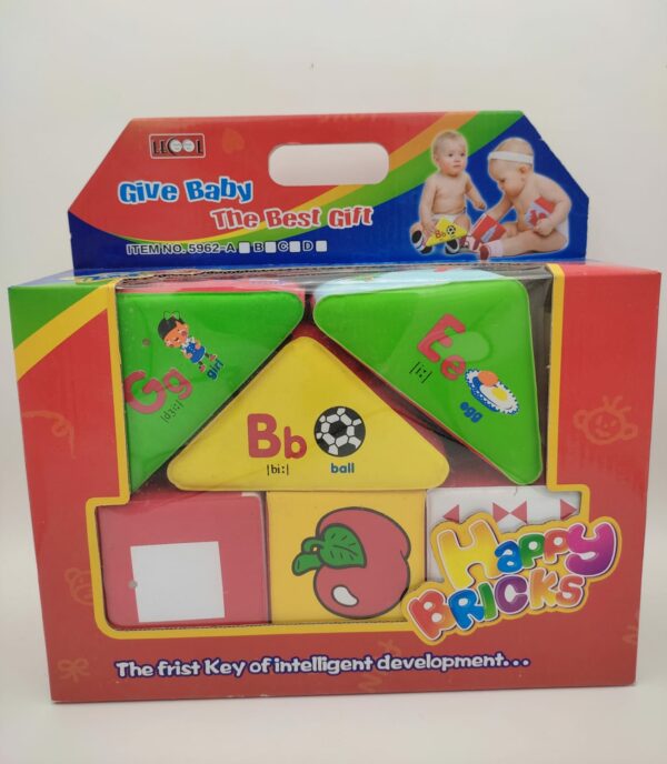 Pack of 6 Activity Soft Cubes for Baby - 962