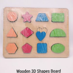 Wooden 3D Shapes Learning Board