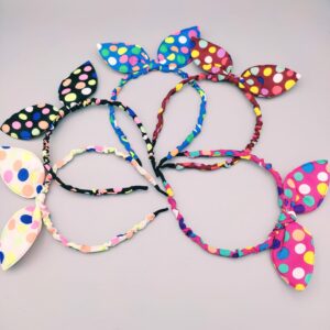 Multicolor Polkadots Hairband for Girls - 684