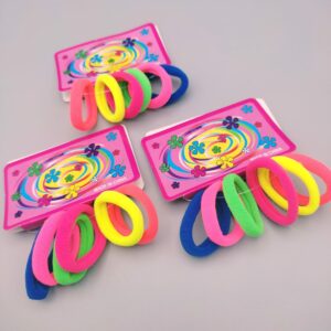 Colorful Beauty Hair Rubberbands - 6 Pieces Set