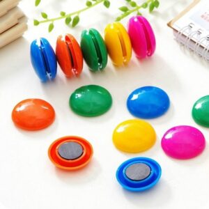 Colorful Round Magnet 30mm - 12 Pieces
