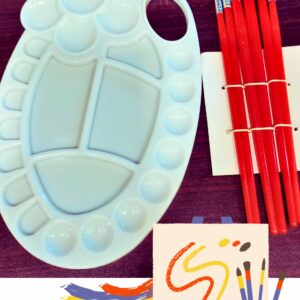 Color Mixing Painting Art Tray with Brush - 03Z