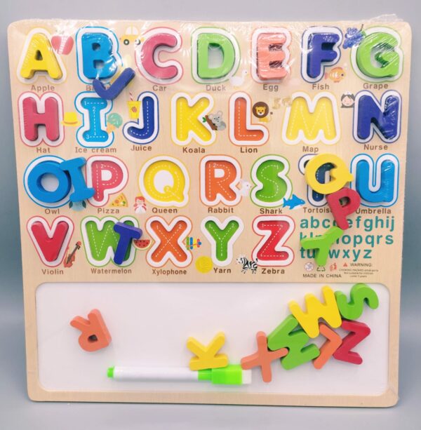 3D Alphabet with Erasable Wooden Board - 486