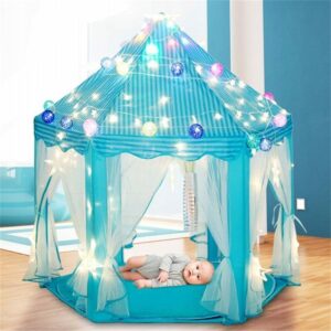 DIY Kids Castle Play Tent House - Blue