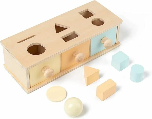 Shape Sorter and Object Permanence Montessori Box - 002