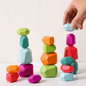 Wooden Stacking Stones Puzzle 11 Pieces - 028