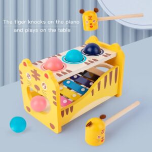 Wooden Tiger Pound Hammering Table with Xylophone - 930