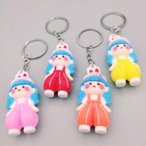 Charming Doll Rubber Keychain for Kids - 834