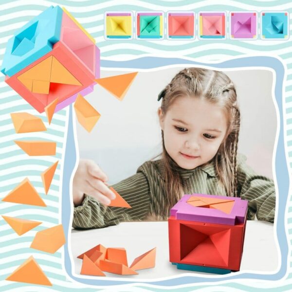 3D IQ Tangram 6 Sided Puzzle - 166