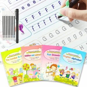 4 in 1 Sank Magic Reusable Writing Book with Pens & Refill