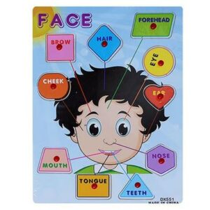 Parts of Face Learning Wooden Board - 551