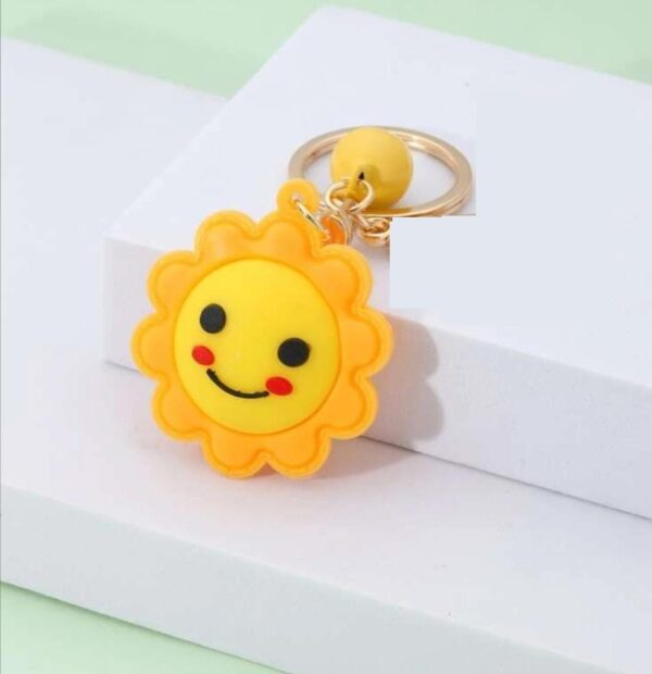 Cute Sun with Smiley Ball Keychain - 347