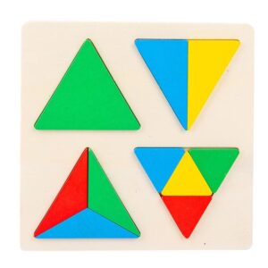 3D Colorful Wooden Triangle Shapes - 051