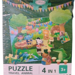 4 in 1 Travel Animal Jigsaw Puzzle - 089