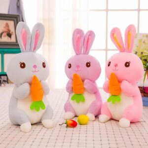 Plush Cute Rabbit Holding Carrot Stuff Toy - 30cm
