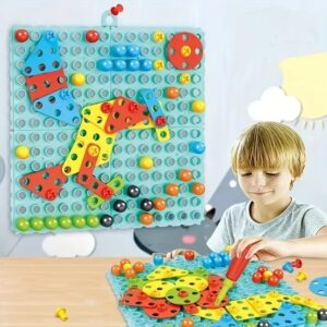 Children's Assembly Screw Nail Mosaic Set - 185 Pieces
