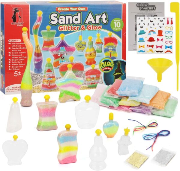 Create Your Own Glow Sand Art Jars - 10 designs