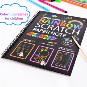 Magic Colorful Scratch Doodle Paper Note - 25 cm
