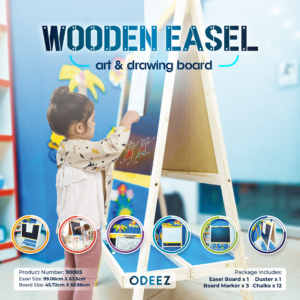 3 in 1 Multi Functional Wooden Easel Board For Kids - 005