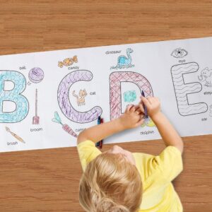 Alphabet Colouring Paper Roll - 234 inches Long