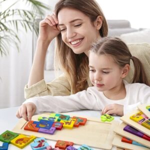Wooden Montessori 3D Puzzles For kids Random Puzzles - 219