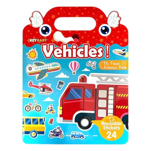 Vehicles Learning Reusable Stickers - 24 Pieces