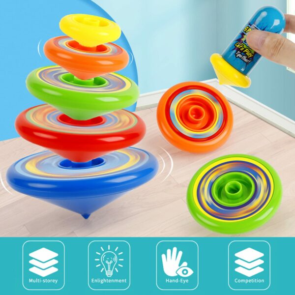 Spinning Top Shoot Gyro Rotation Game - 5 Pieces