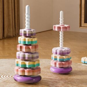 Spin Again Sensory Stacking Tower Pastel Colors - Y20