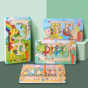 Wooden Magnetic Learning Maze Color Matching Board - 332