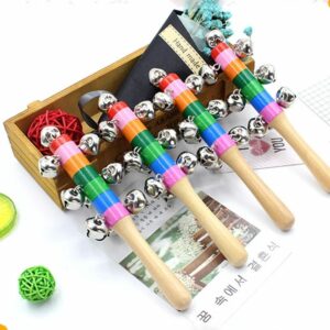 Hand Bell Stick Wooden Baby Rattle - 334