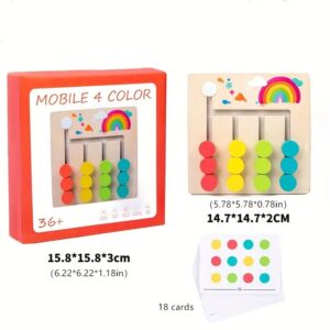 Wooden Small Color Matching Logic Pattern Game - 504