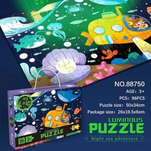Night Sea Adventures Luminous Glow Jigsaw Floor Puzzle - 96 pieces
