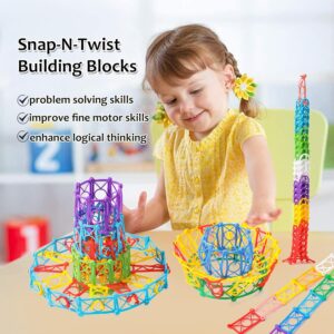 Snap N Twist Interlocking Building Blocks - 150 piece