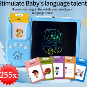 2in1 Talking Audible Flashcards with LCD Writing Tablet Kit
