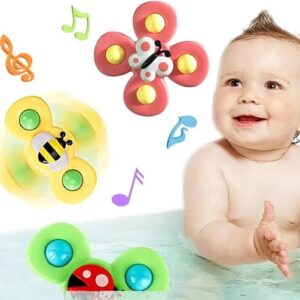 Suction Cup Activity Spinner Toy - 3 pieces